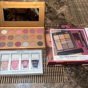 Nine West Everyday Eye Ritual Palette in Brown and Gold , 4 pc nail set & bcbg